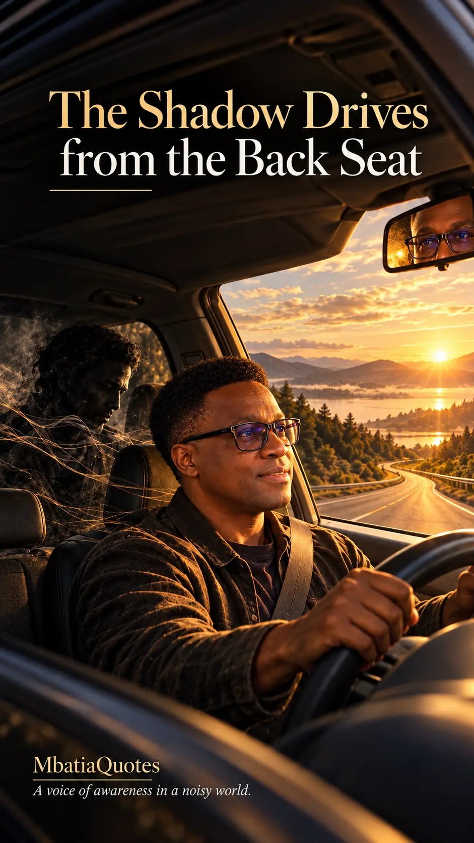 The Shadow Drives from the Back Seat visual reflection featuring Mbatia Tony Muitungu